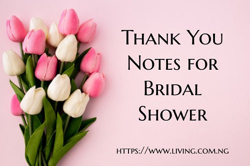 Thank You Notes For Bridal Shower